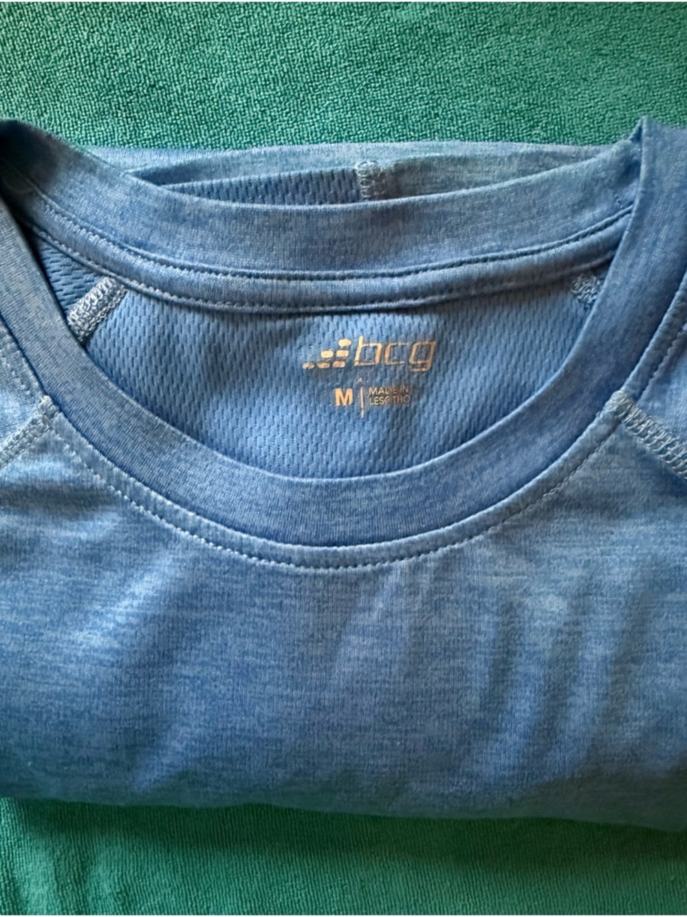 bcg Heathered Blue Men's Athletic Crew Tee